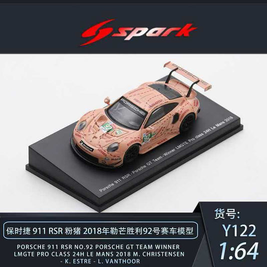 [Preorder] Spark 1:64 PORSCHE 911 RSR NO.92 Pink Pig Y122