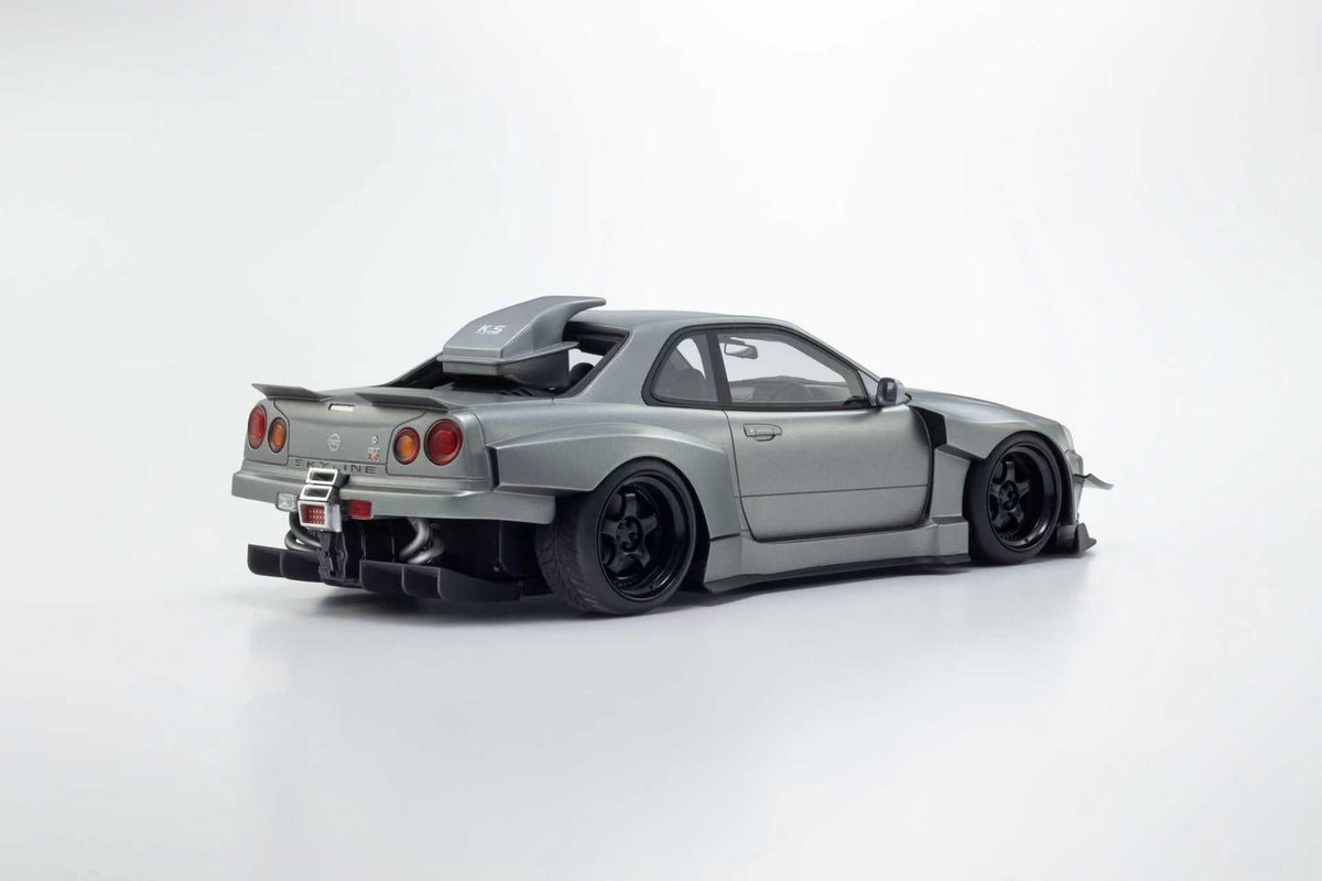 [Preorder] Kyosho 1:18 Nissan Skyline GT-R (R34) Khyzyl Saleem Grey KSR18068MG