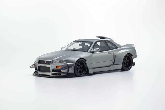 [Preorder] Kyosho 1:18 Nissan Skyline GT-R (R34) Khyzyl Saleem Grey KSR18068MG
