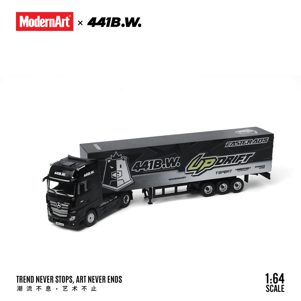 ModernArt 1:64 Nissan GTR35 & Mercedes Actros Truck set (2 Versions) MD641530/MD641531