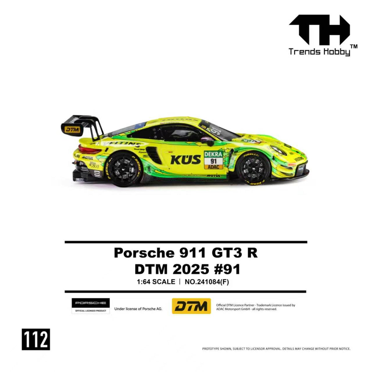 [Preorder] Trends Hobby 1:64 Porsche 911 GT3 R DTM 2025 #91 241084(F)