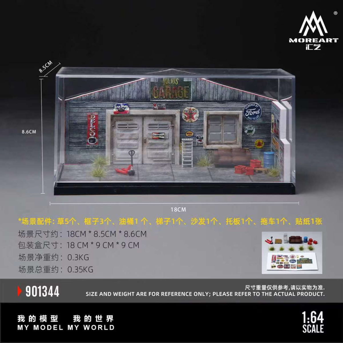 [Preorder] MoreArt 1:64 AMERICAN-STYLE RETRO DIY REPAIR WORKSHOP SCENE MO901344