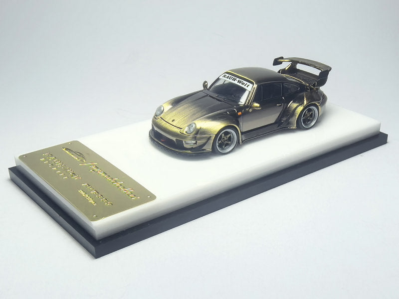 [Preorder] Model Collect 1:64 Porsche RWB993 High Wing Chrome Bronze Brushed Livery MC640023J