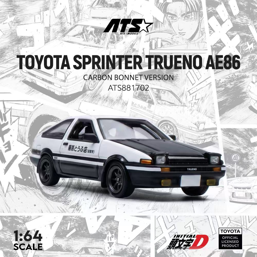 [Preorder] ATS Model 1:64 Toyota AE86 Initial D (2 Verison) ATS881701/ATS881702