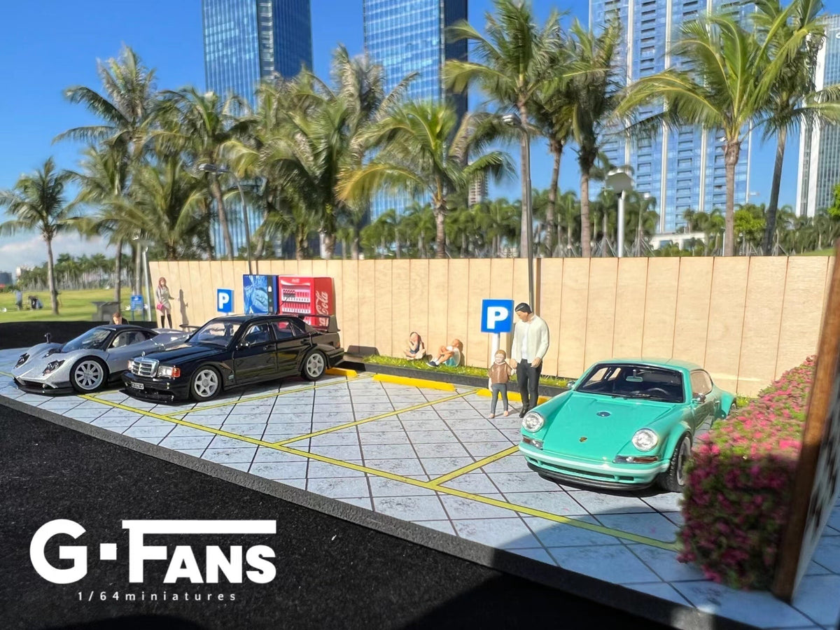 [Backorder] G.Fans 1:64 Diorama Garden Parking Scene Model 710029