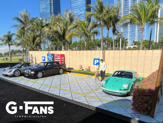 [Backorder] G.Fans 1:64 Diorama Garden Parking Scene Model 710029