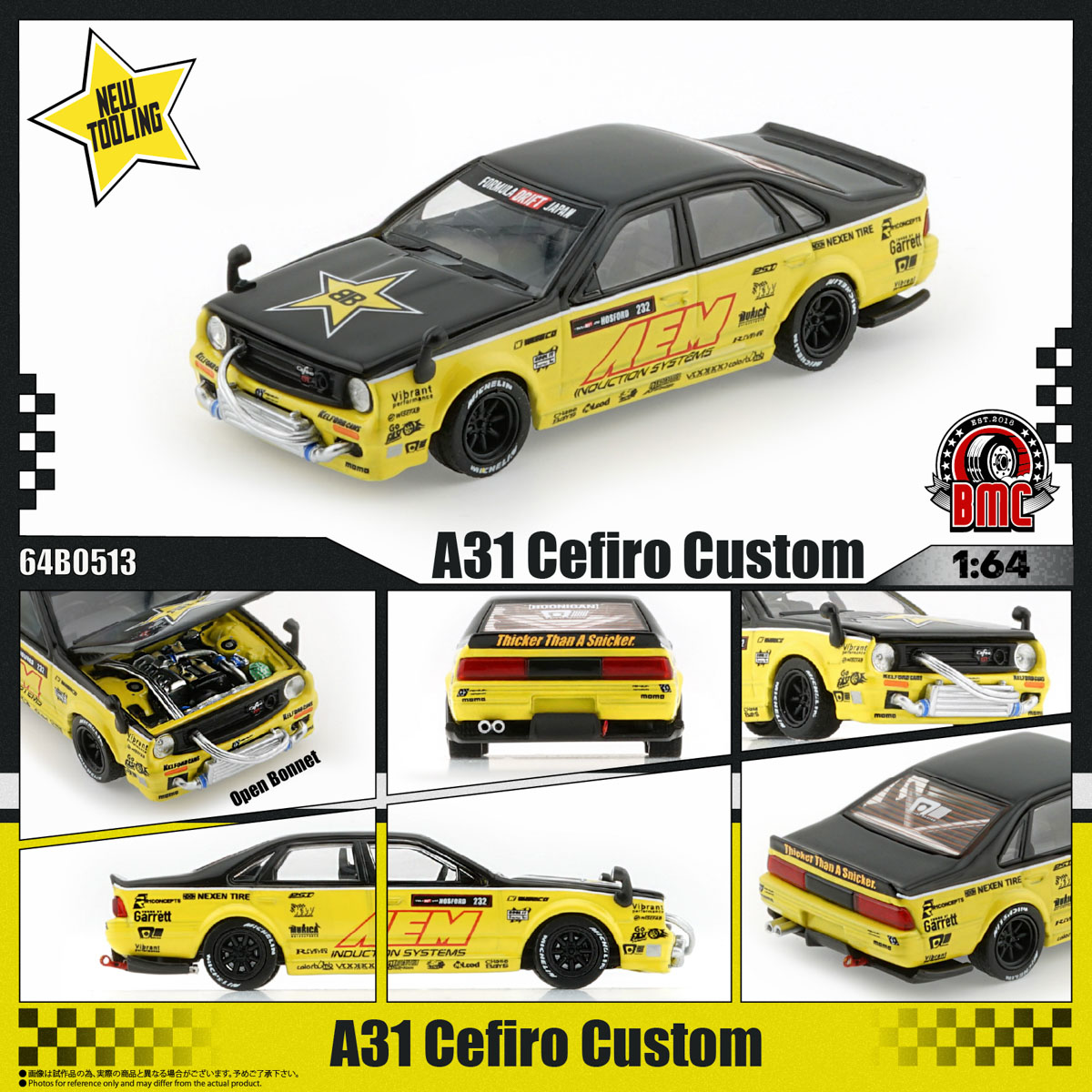 [Preorder] BM Creations 1:64 Nissan A31 Cefiro Custom -  AEM RR 64B0513