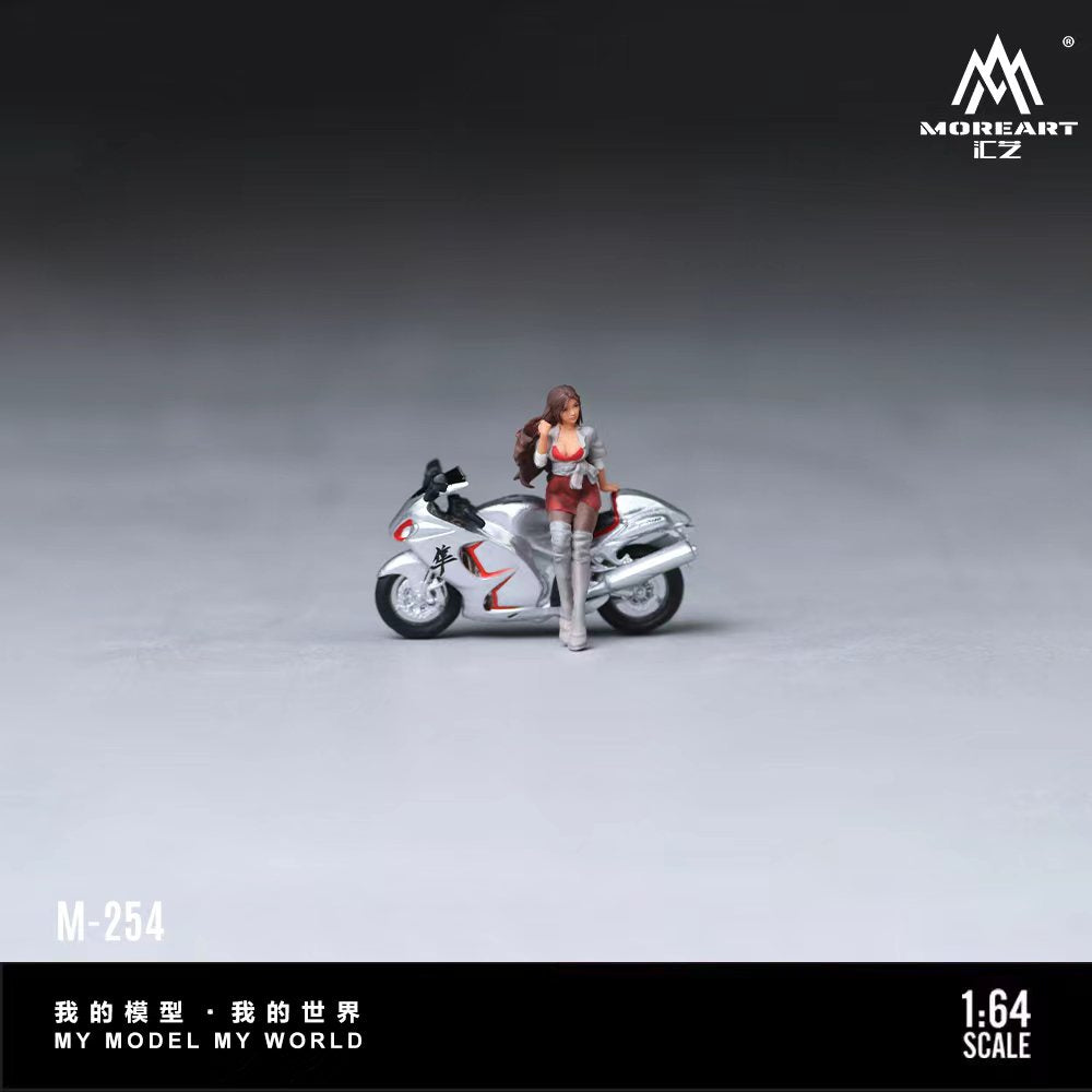 [Preorder] MoreArt 1:64 Silver War Falcon Motocycle Chic Women Figure Set MO222254