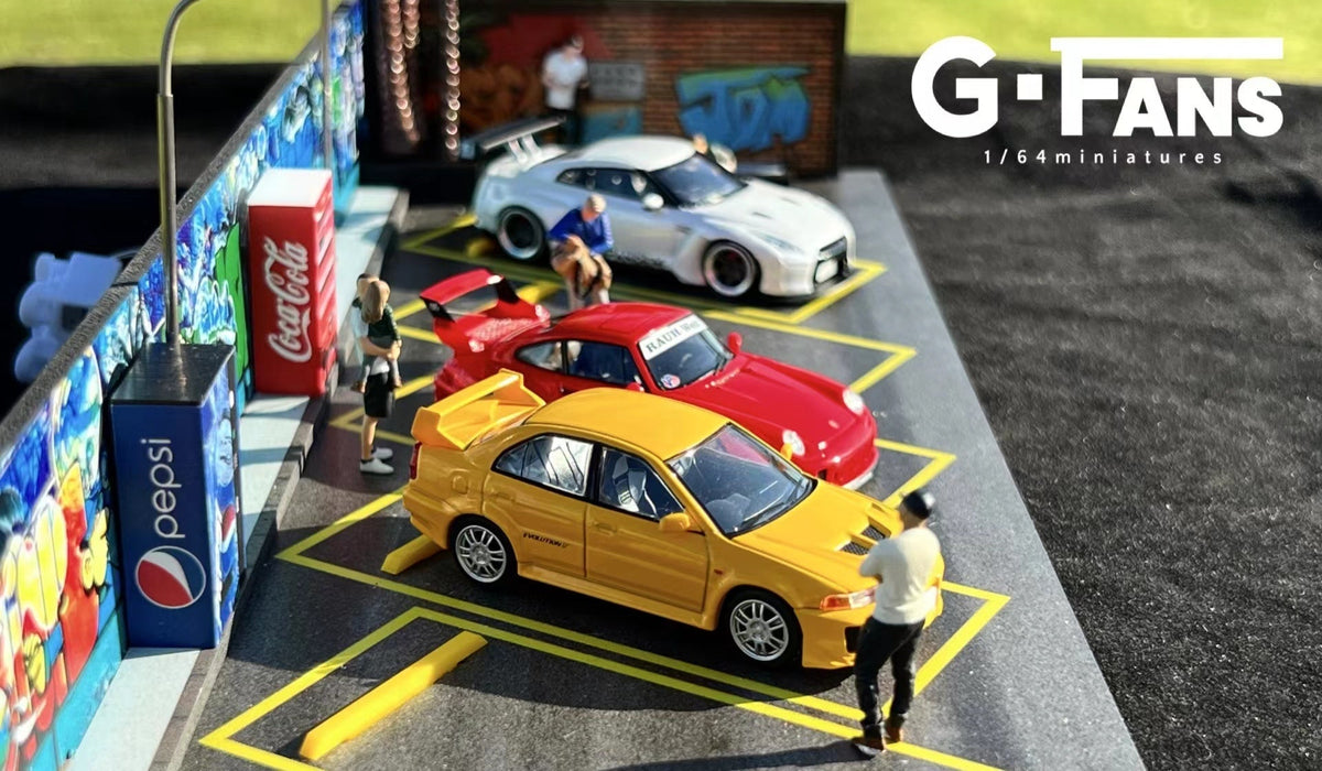 G.Fans 1:64 Diorama Beach Parking Scene Model 710027