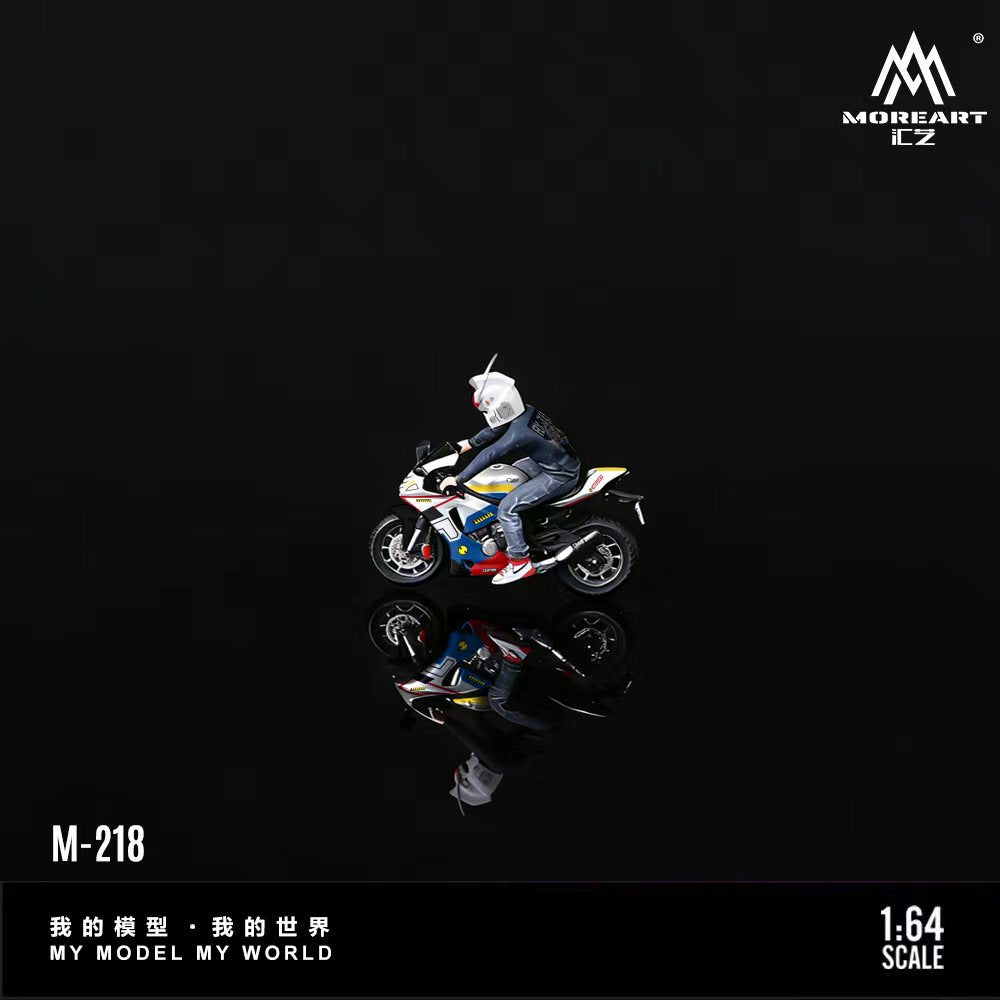 MoreArt 1:64 YAMAHA YZF-R1 GUNDAM DECAL MOTORCYCLE MASKED RIDER DOLL. MO222218