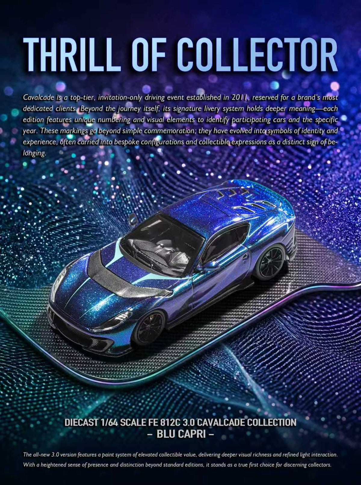 TOC 1:64 Ferrari 812C 3.0 CAVALCADE COLLECTION (4 Colours)