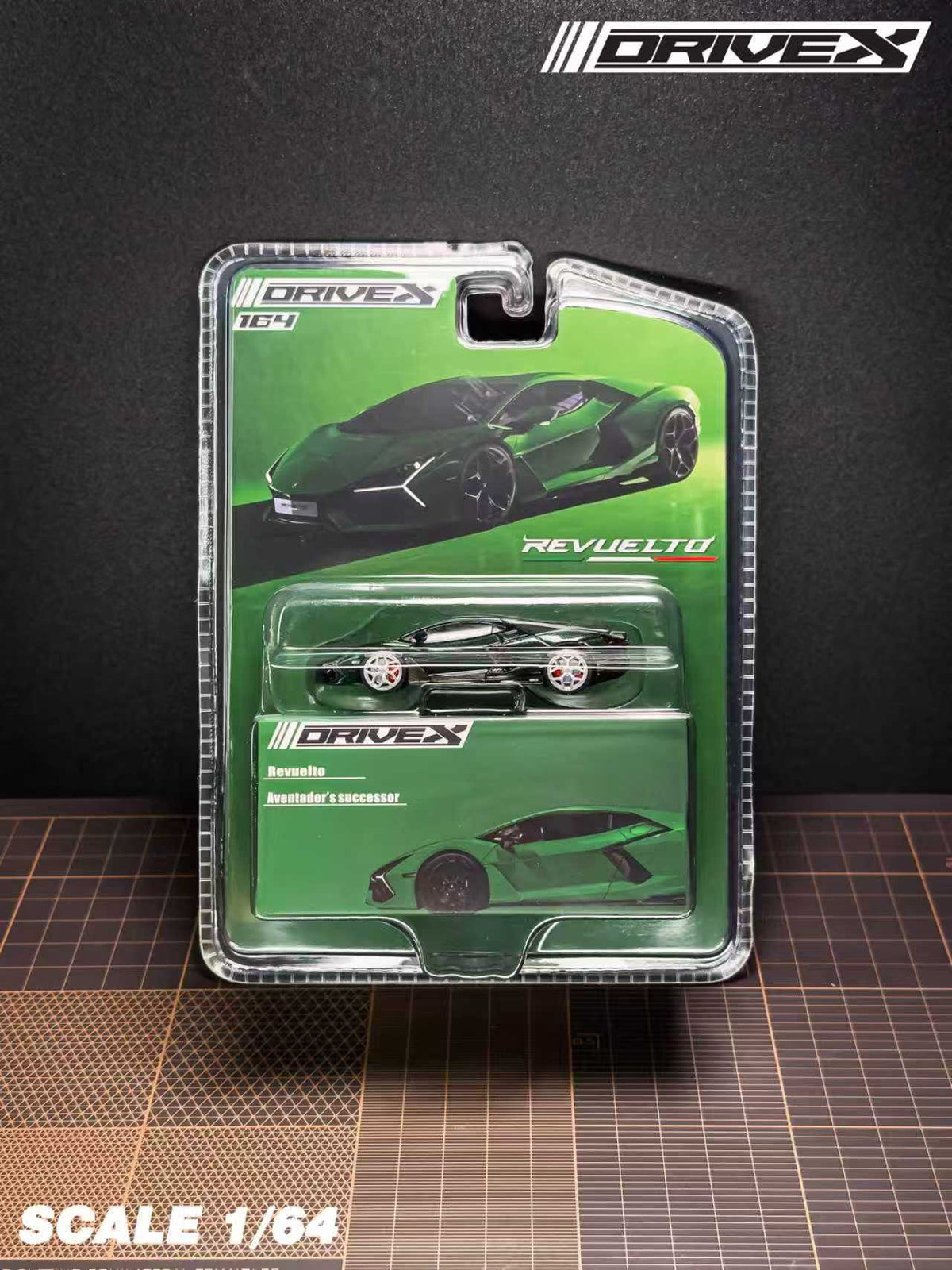 Drive X 1:64 Lamborghini Revuelto Hanging Card Board (7 Colours)