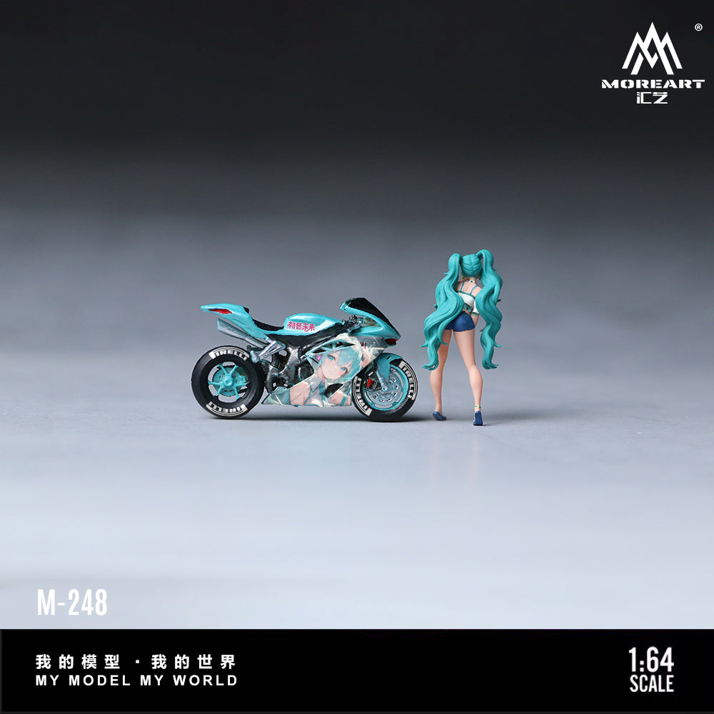 [Preorder] MoreArt 1:64 HATSUNE MIKUDECAL MOTORCYCLE FIGURE SET MO222248