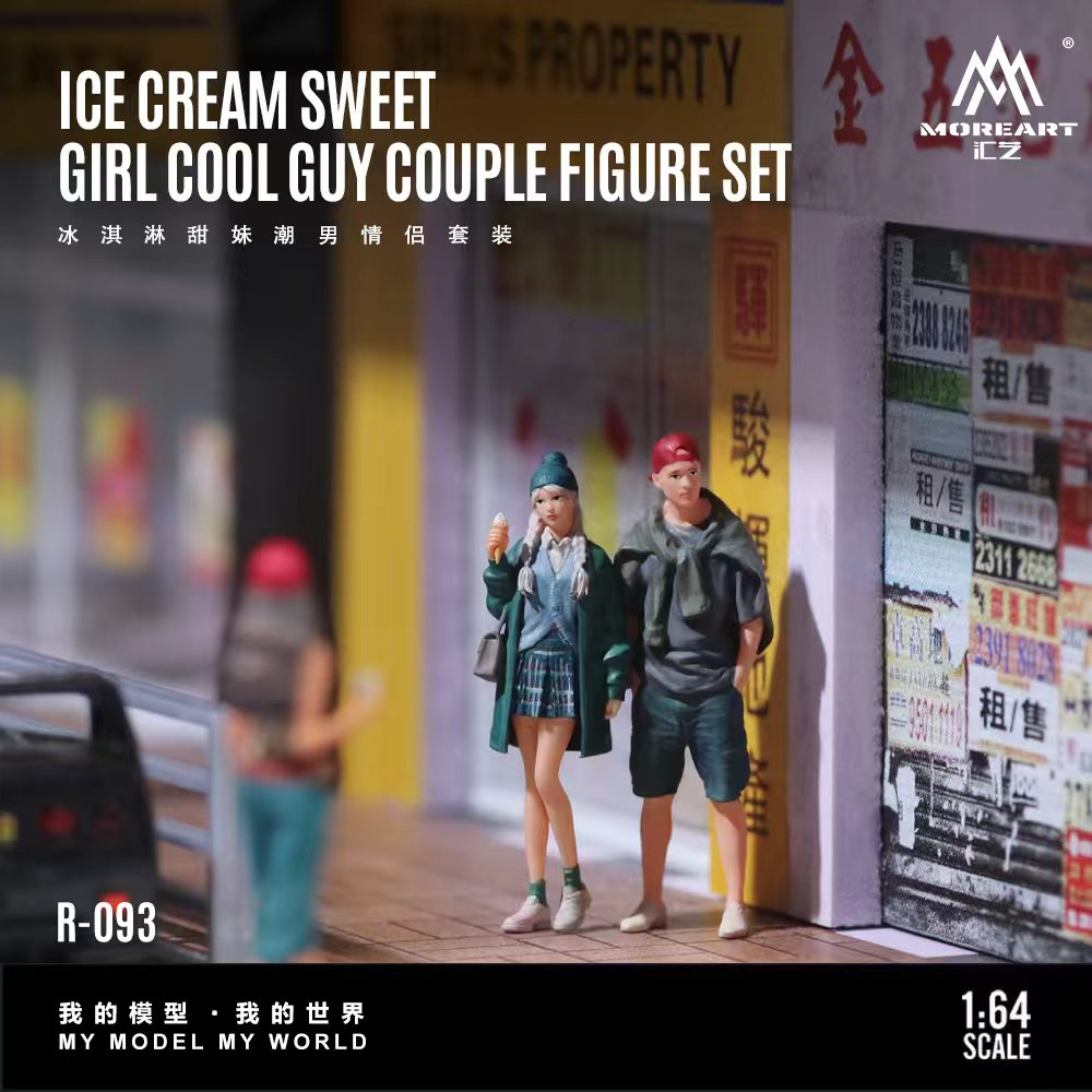 MoreArt 1:64 ICE CREAM SWEET GIRL COOL GUY COUPLE FIGURE SET MO223093