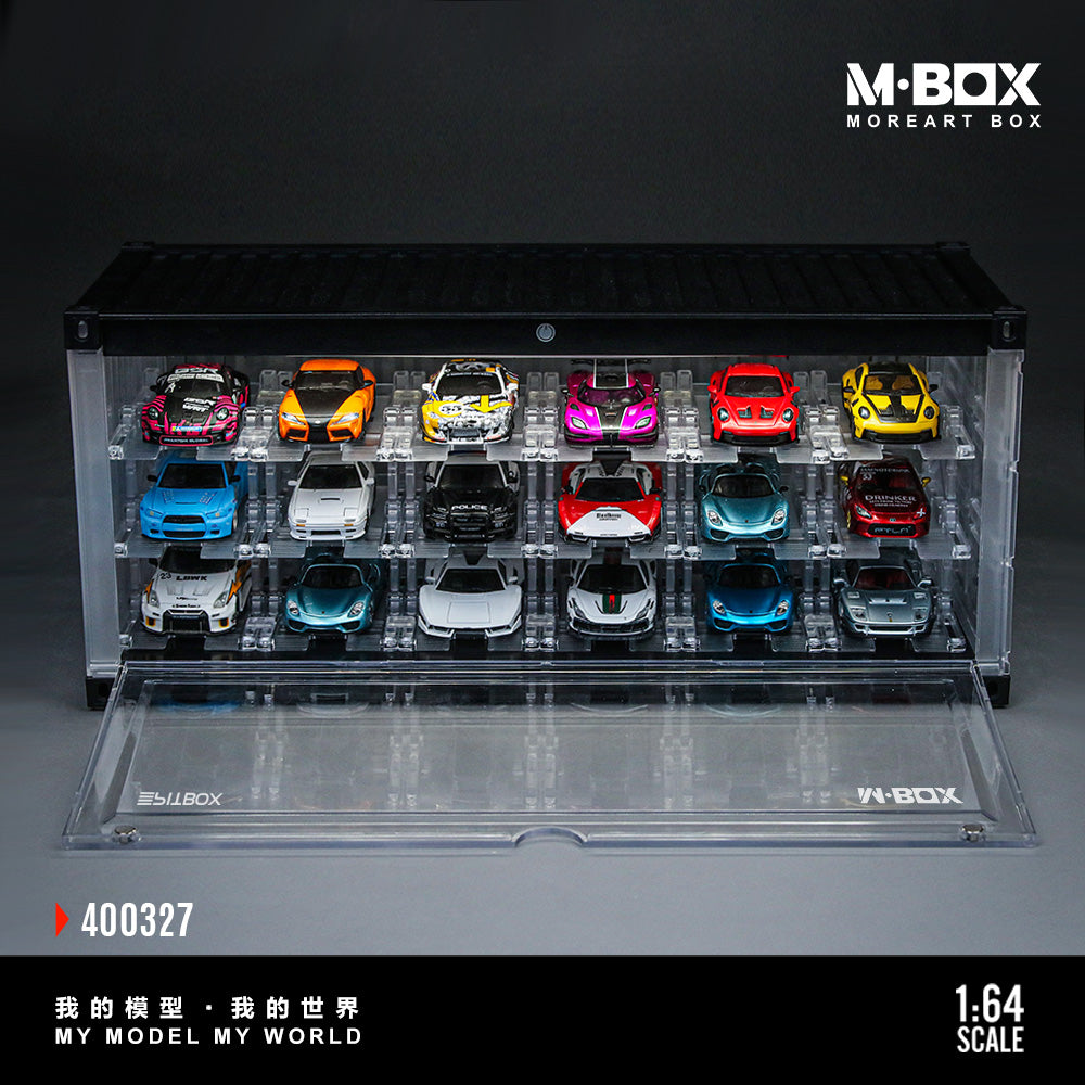 [Preorder] MBOX x PITBOX 1:64 TRANSPARENT THREE-DIMENSIONALPARKING RACK SCENE MB400327