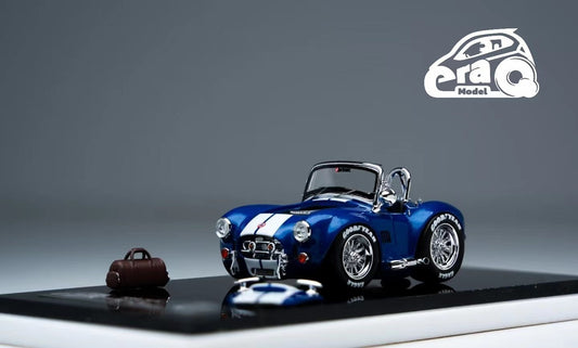 [Preorder] EraQ X DYwork 1:64 Shelby Cobra 427 Blue Livery (with luggage bag)