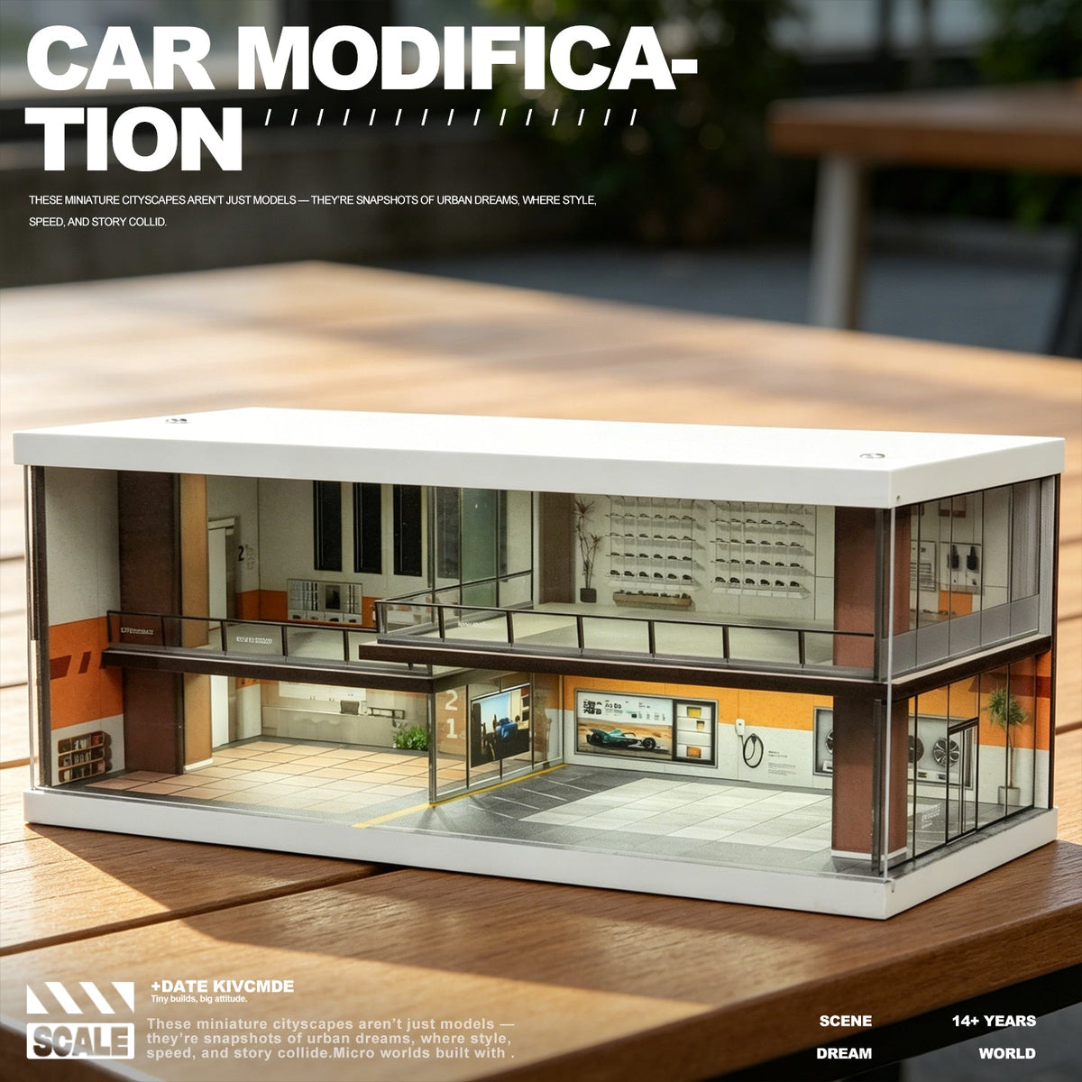 [Preorder] SHOU CANG JIA 1:64 LIGHT COFFEE CAR HOUSE SCJ-82075