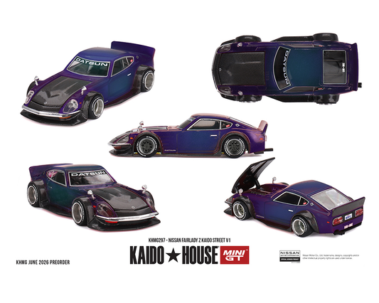 [Preorder]  Kaido House x Mini GT 1:64 Nissan Fairlady Z Kaido Street V1 – Limited Edition KHMG297
