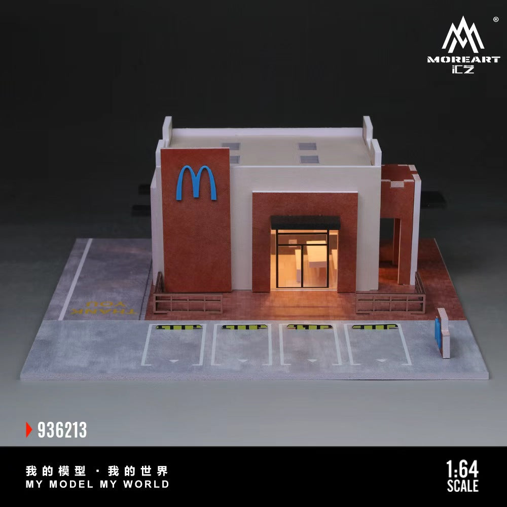 [Preorder] MoreArt 1:64 MCDONALD'S WITH THE BLUE LOGO SCENE MO936213