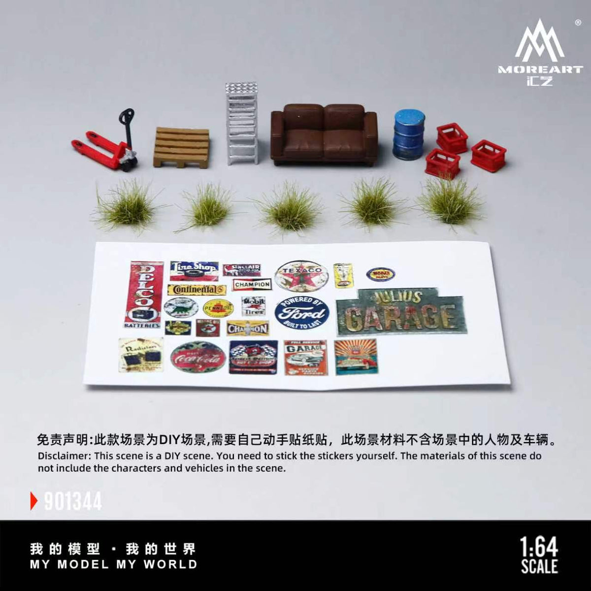 [Preorder] MoreArt 1:64 AMERICAN-STYLE RETRO DIY REPAIR WORKSHOP SCENE MO901344
