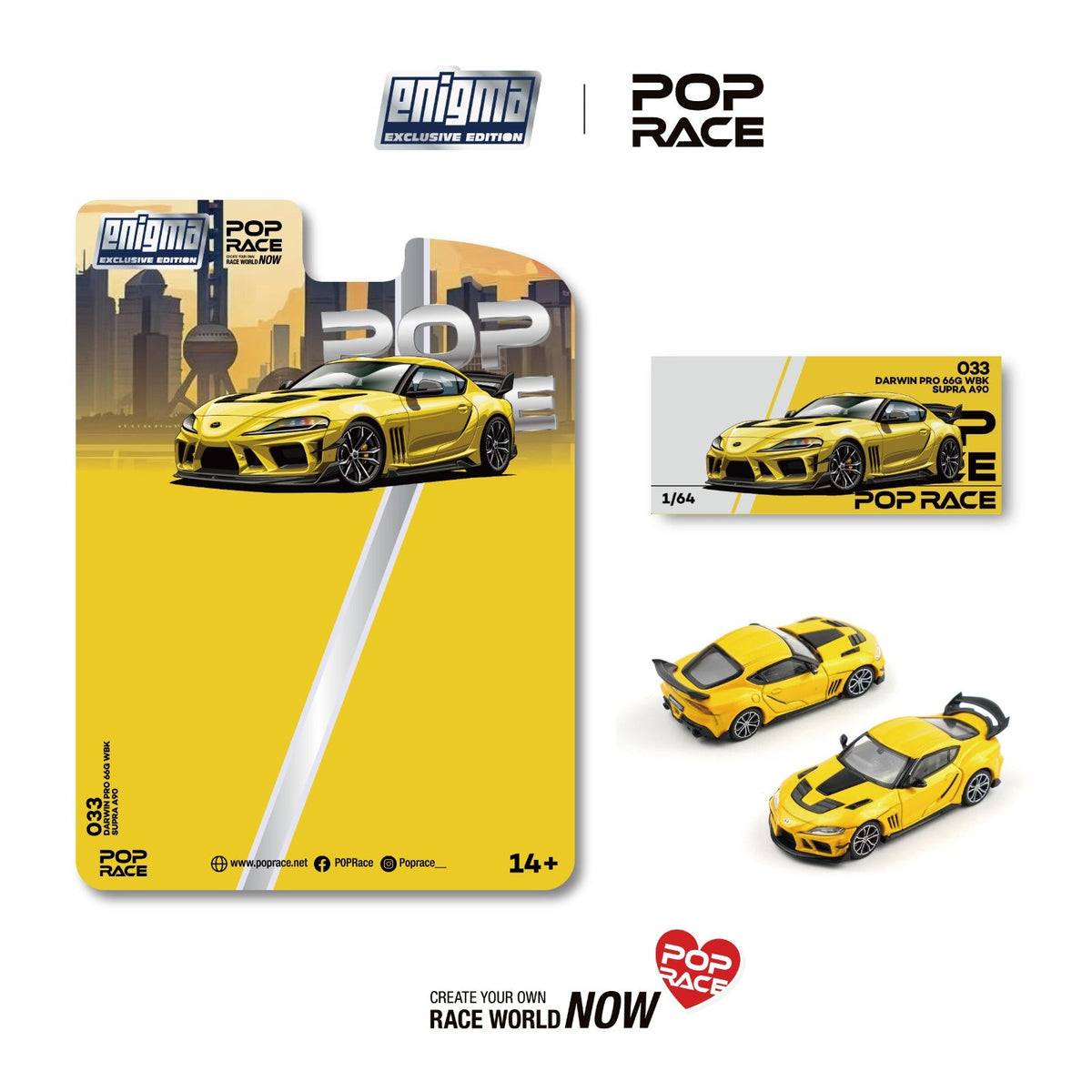 [Preorder] POPRACE 1:64 Toyota Darwin Pro 66G WBK Supra A90 PRE033