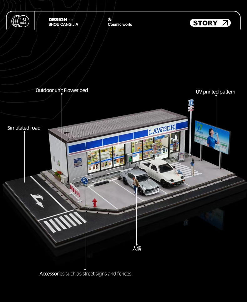 SHOU CANG JIA 1:64 Lawson Convenience Store (Large) SCENE SCJ-82045-A