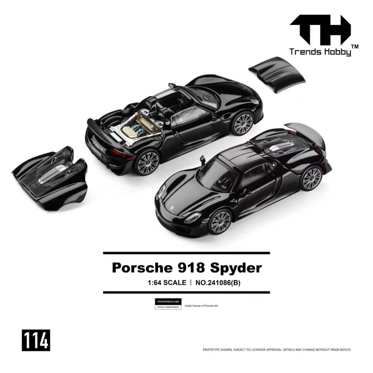 [Preorder] Trends Hobby 1:64 Porsche 918 Spyder (2 Colours) 241086(A)/241086(B)