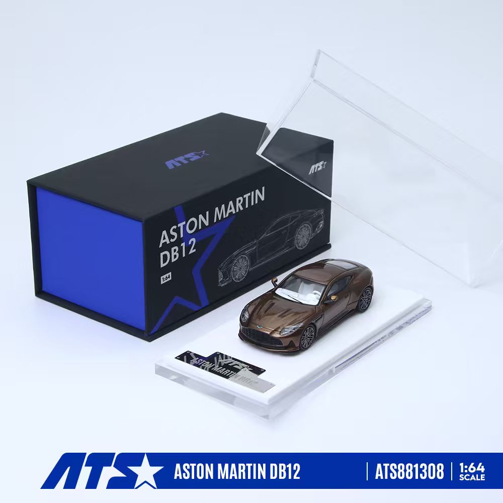 [Preorder] ATS Model 1:64 Aston Martin DB12 Silver/Metallic Brown (2 Colours) ATS881306/ ATS881308