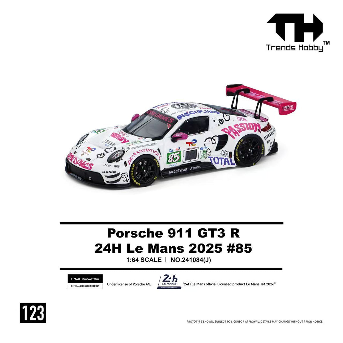 [Preorder] Trends Hobby 1:64 Porsche 911 GT3 R -2025 LeMans 24H LMGT3 (3 Colours) 241084(H)/241084(I)/241084(J)