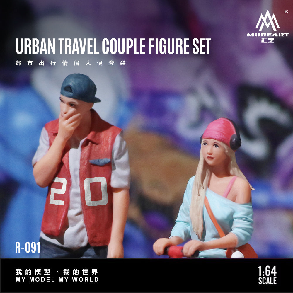 MoreArt 1:64 URBAN TRAVEL COUPLE FIGURE SET MO223091