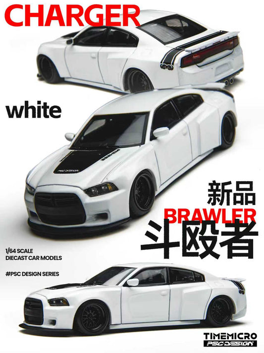 TimeMicro × PSC DESIGN 1:64 Charger "Brawler" White TM648205