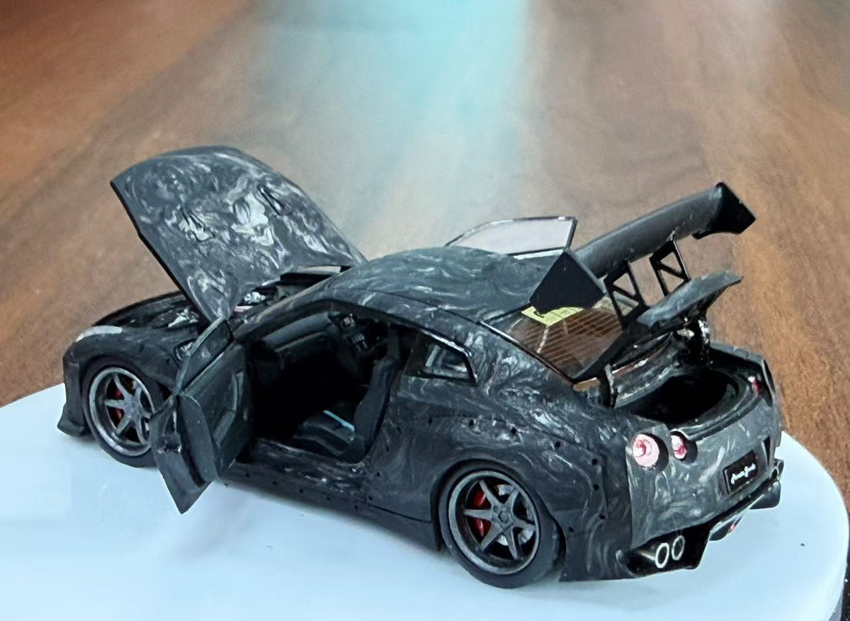 [Preorder] PGM 1:64 GTR R35 Black Full Carbon PG-02001
