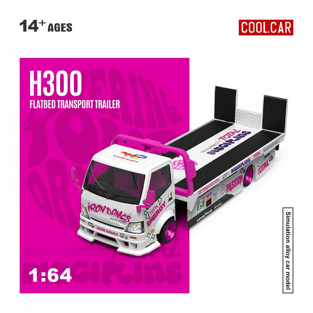 [Preorder] Cool Car 1:64 Hino H300 FLATBED TRANSPORT TRAILER CC647230