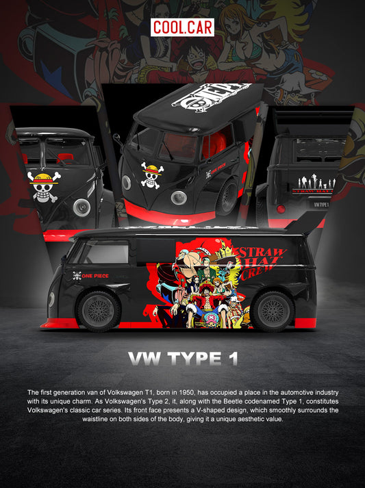 [Preorder] Cool Car 1:64 Volkswagen TI PICKUP One Piece Black CC642955