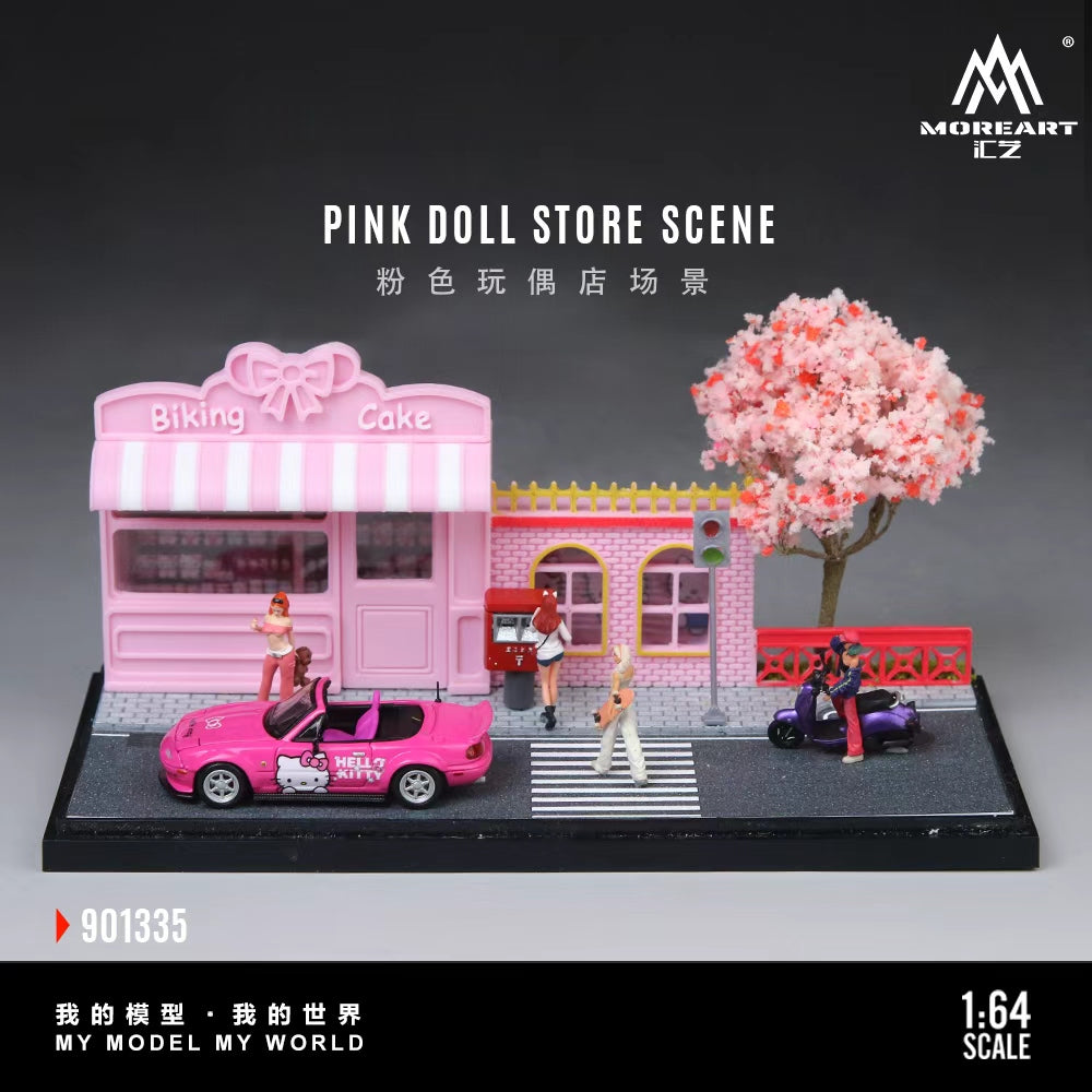 MoreArt 1:64 PINK DOLL STORE SCENE Diorama MO901335