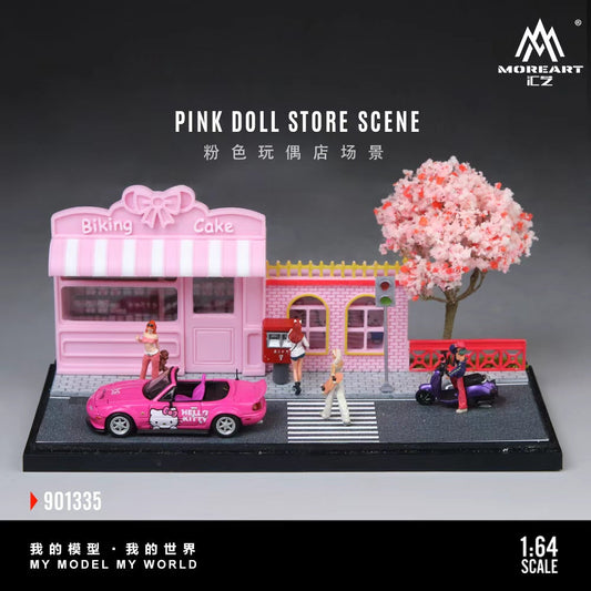 MoreArt 1:64 PINK DOLL STORE SCENE Diorama MO901335