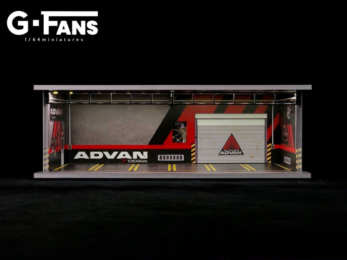 G.Fans 1:64 Garage Diorama with LED (Advan Theme) 710008