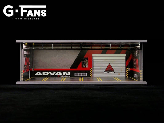 G.Fans 1:64 Garage Diorama with LED (Advan Theme) 710008