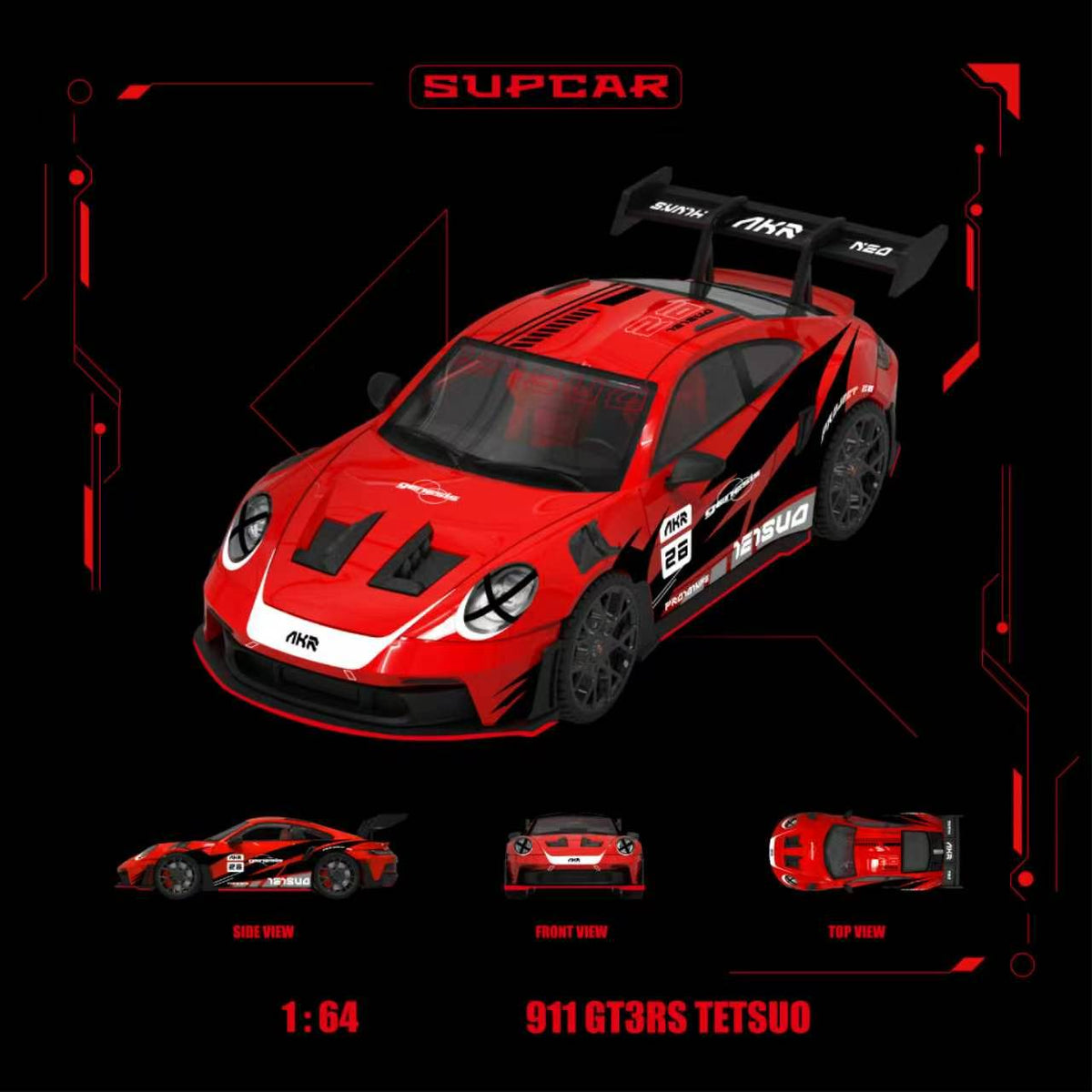 [Preorder] SUPCAR 1:64 Porsche 911 GT3 RS Akira Chrimson TETSUO SC644650