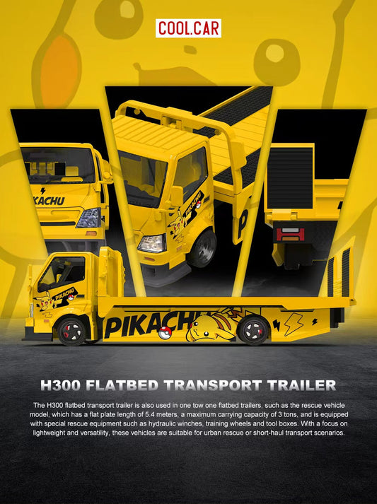 [Preorder] Cool Car 1:64 H300 FLATBED TRANSPORT TRAILER Pikachu CC647242
