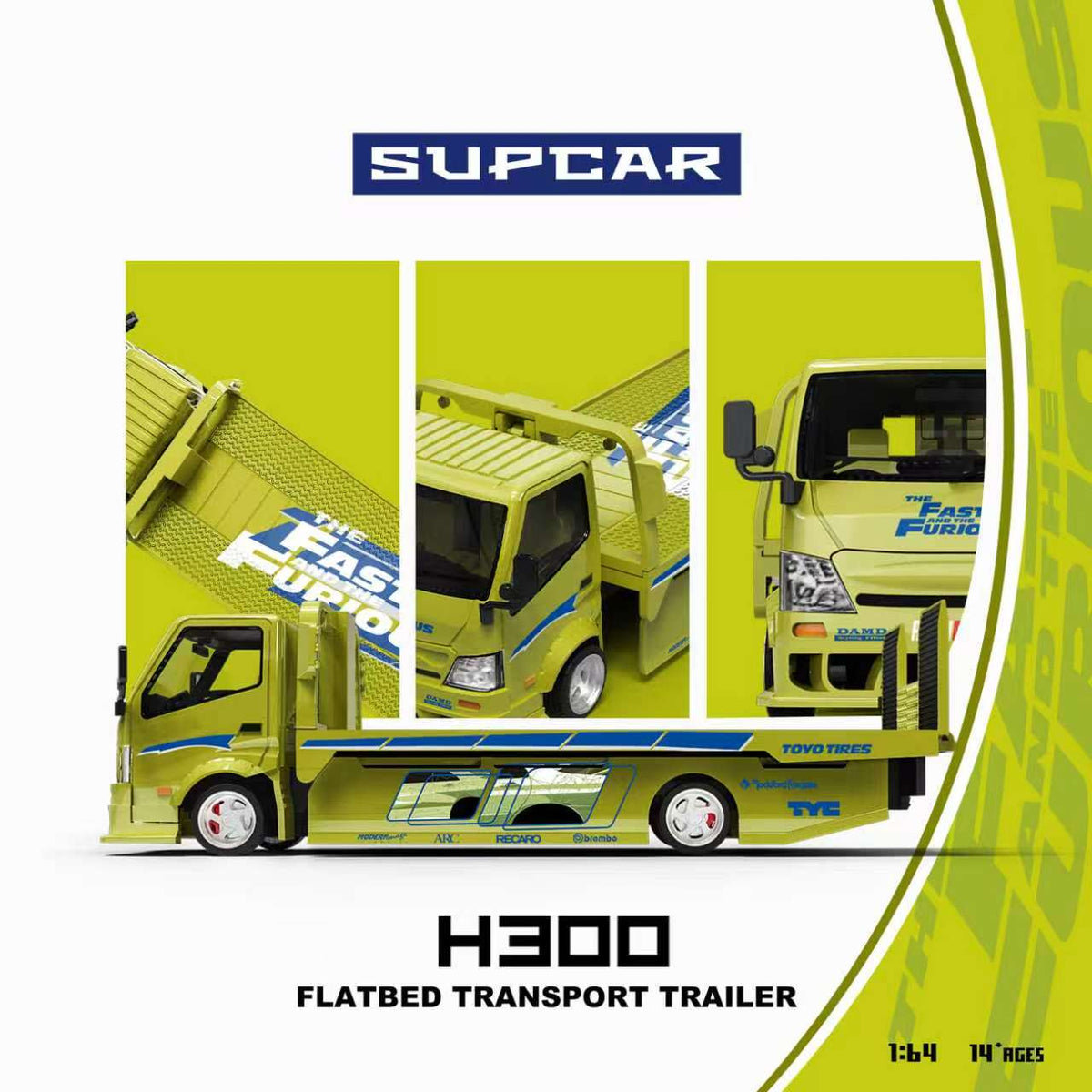[Preorder] SUPCAR 1:64 H300 Fast and Furious Lime yellow SC647251