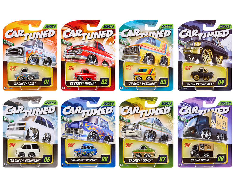 CarTuned 1:64 Series 9 Mainline Assortment of 8 Styles 2026 592631-XX8