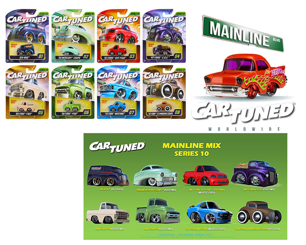 CarTuned 1:64 Series 10 Mainline Assortment of 8 Styles 2026 592631-XX9