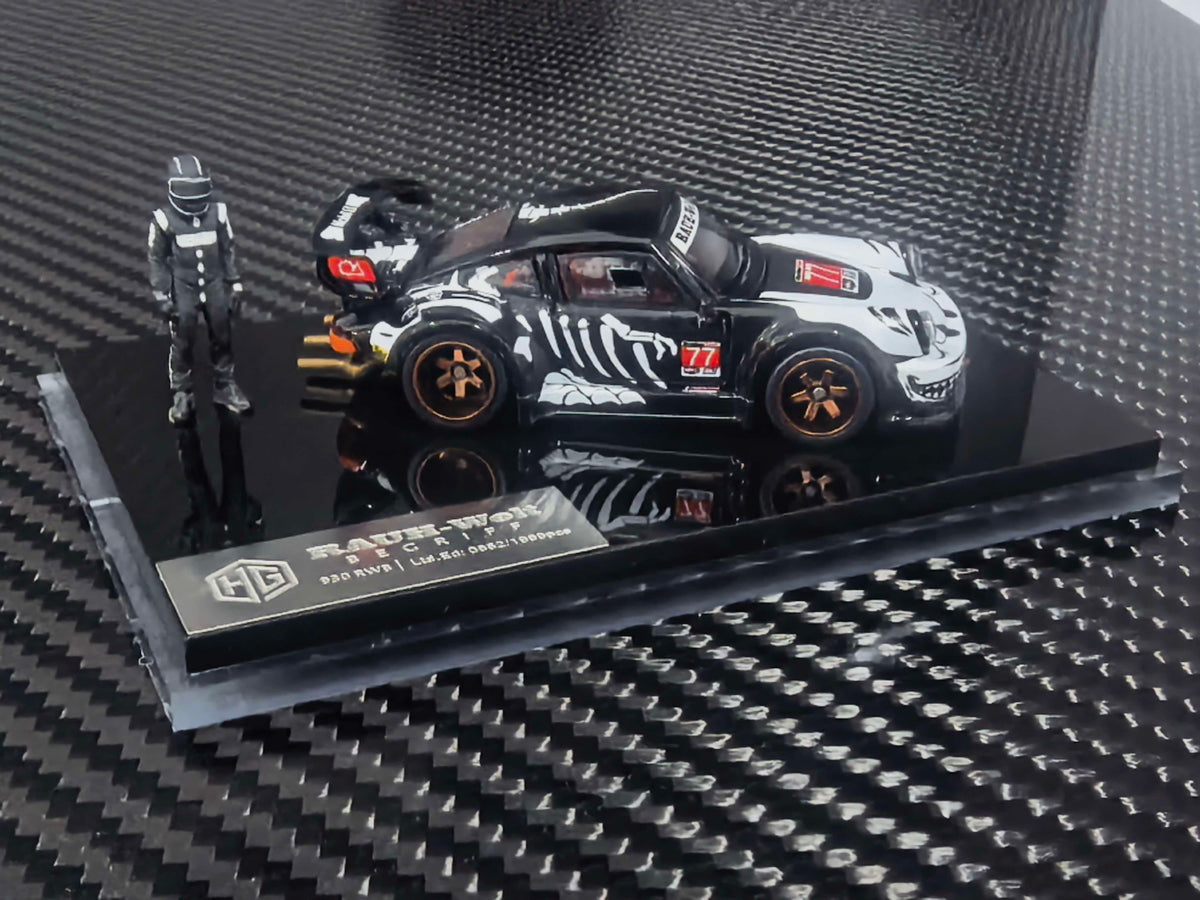 [Preorder] FG 1:64 RWB 930 #77 Bone Dragon Black/White Livery + Rider Figure HG6426104