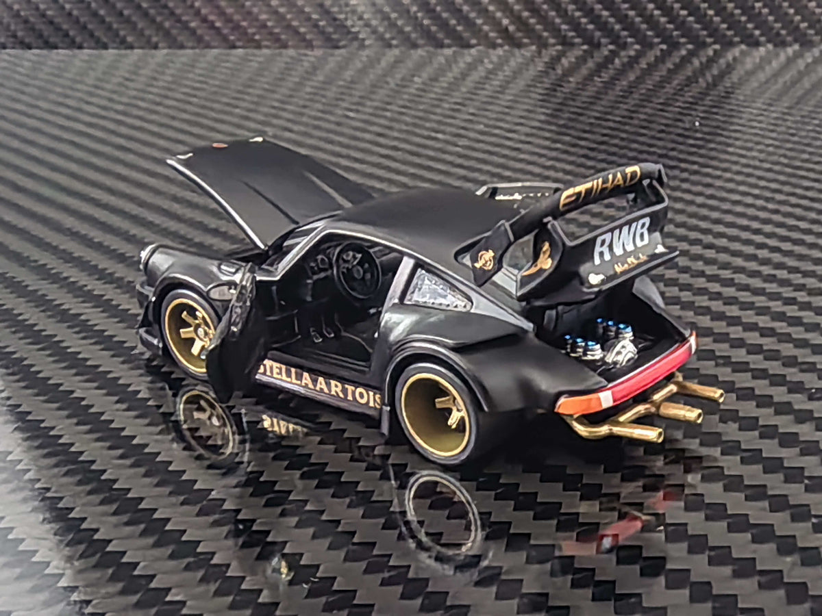 [Preorder] HG Model 1:64 Porsche RWB930 STELLA ARTOIS-Matte Black Livery