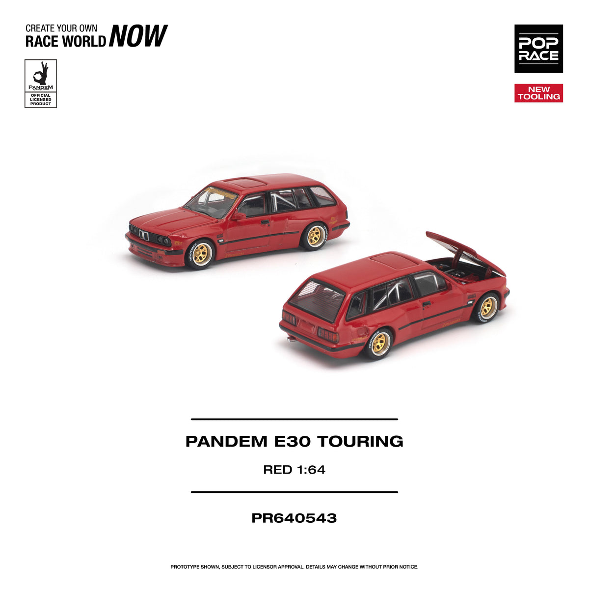 [Preorder] POPRACE 1:64 PANDEM E30 TOURING Red PR640543