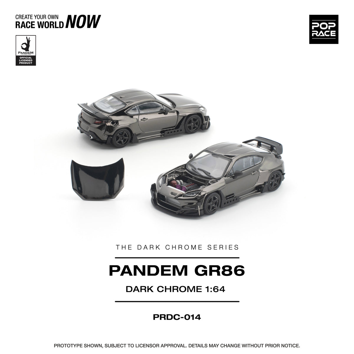 [Preorder] POPRACE 1:64 PANDEM GR 86 DARK CHROME PRDC014
