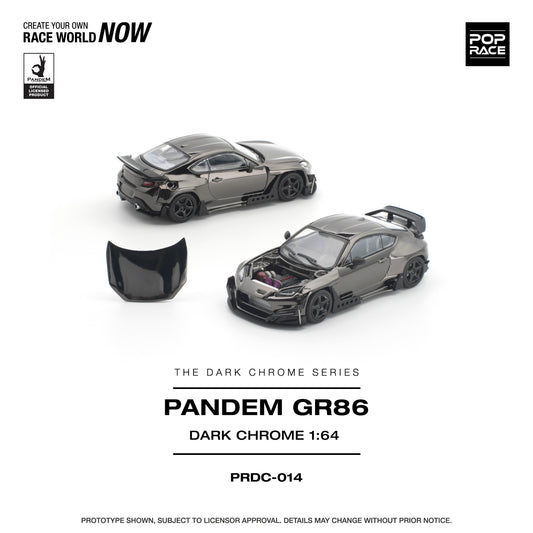 [Preorder] POPRACE 1:64 PANDEM GR 86 DARK CHROME PRDC014