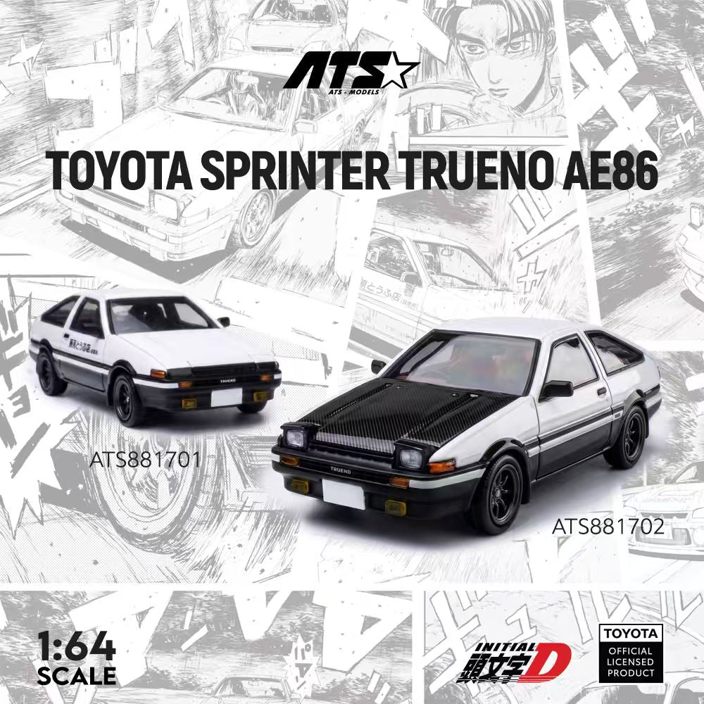 [Preorder] ATS Model 1:64 Toyota AE86 Initial D (2 Verison) ATS881701/ATS881702