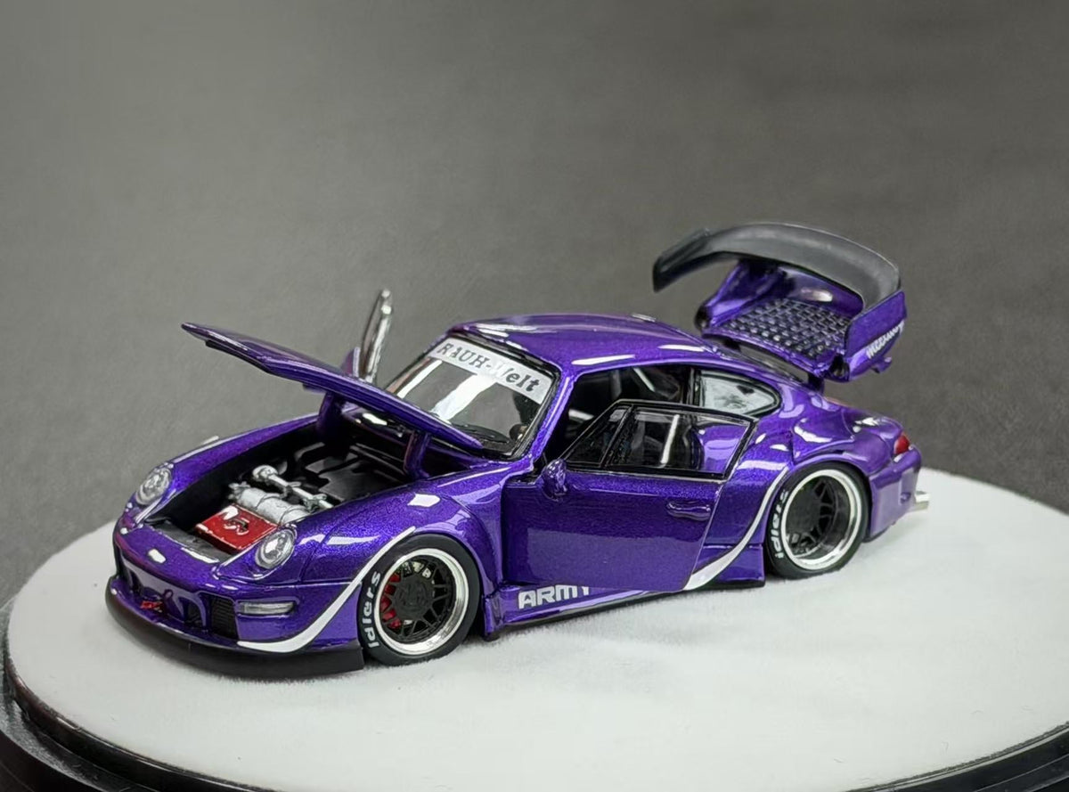 PGM 1:64 Porsche RWB 993 Metallic Purple (2 Versions) PGM-640314